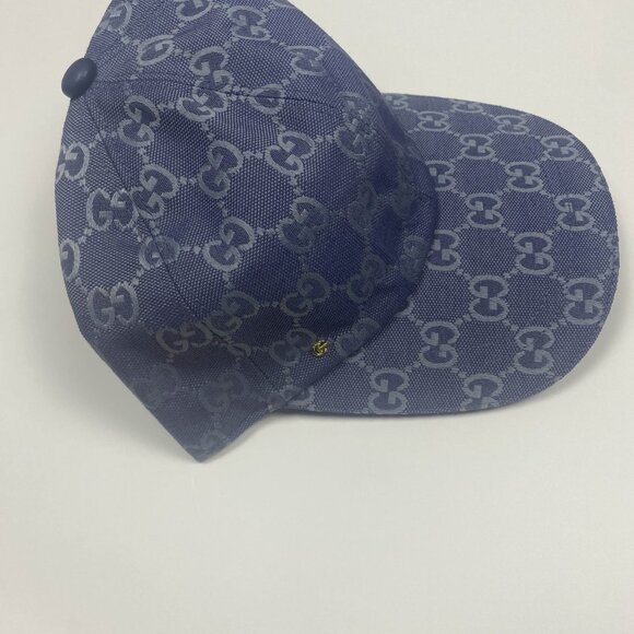 Blue Gucci GG Canvas Baseball Cap Size Medium - Picture 2 of 7